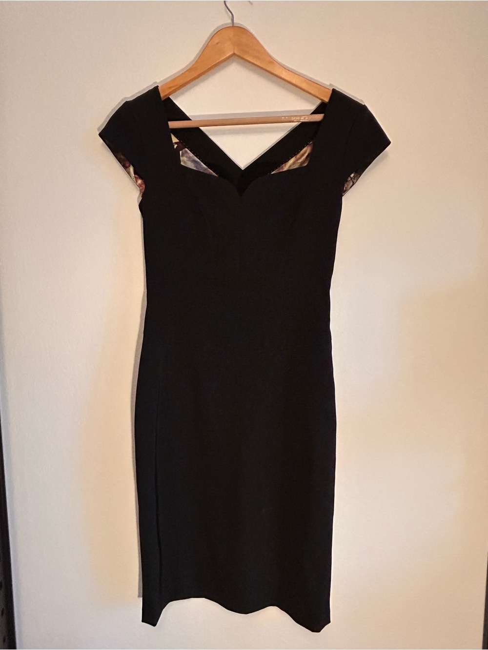 Black Ted Baker cocktail dress.
